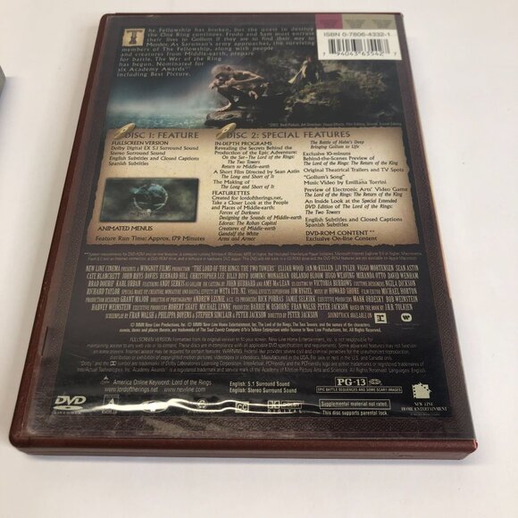LORD OF THE RINGS Trilogy Fellowship / Two Towers / Return - DVD (Full Screen) - Picture 5 of 13